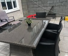Rattan patio table and chairs