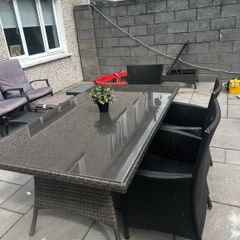 Rattan patio table and chairs