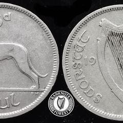 [#79] - Ireland 1934 | Irish 6d | Six Pence | Wolfhound | KM.5