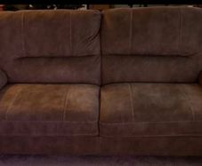 Chocolate brown 2 seater sofa faux suede for five euro