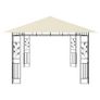 Gazebo with Mosquito Net and String Lights 4x3x2.73 m Cream 180 g/m Sq Image 5