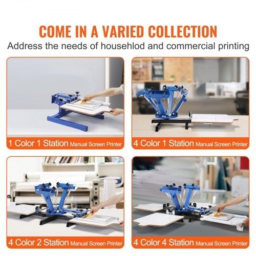 1 Color 1 Station Silk Screening Screenprint Press Screen Printing Machine
