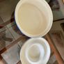 Vintage Ceramic Fosters Studio Pottery Cornwall Blue Sgraffito Butter Breakfast Dish Image 4