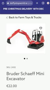 Bruder Schaeff mini excavator