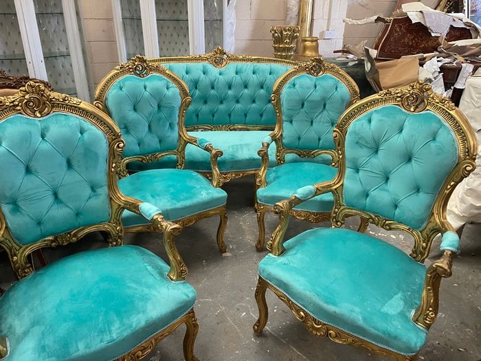 New gold and new material salon set 5 pieces