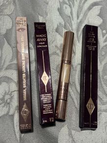 BNIB Charlotte tilbury concealer in shade 4 fair and intense black find pen eyeliner and the super nudes liner duo