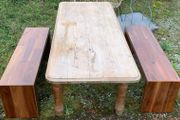 Pair of Custom-Made Solid Walnut Dining Benches