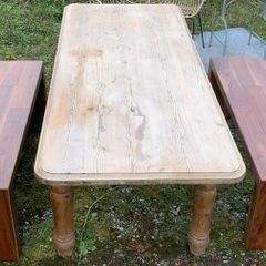Pair of Custom-Made Solid Walnut Dining Benches