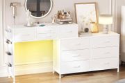 170cm Chest of Drawers with Charging Station and LED Light