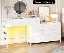 170cm Chest of Drawers with Charging Station and LED Light