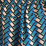 M&S Ladies Blue Printed wide leg trousers Size 10L includes post Image 6
