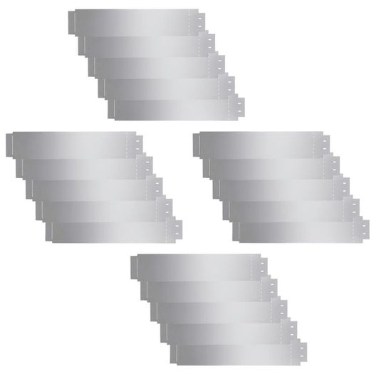 Lawn Fence 20 pcs Galvanised Steel 100x20 cm