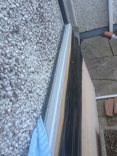 Black granite top removed from kitchen island