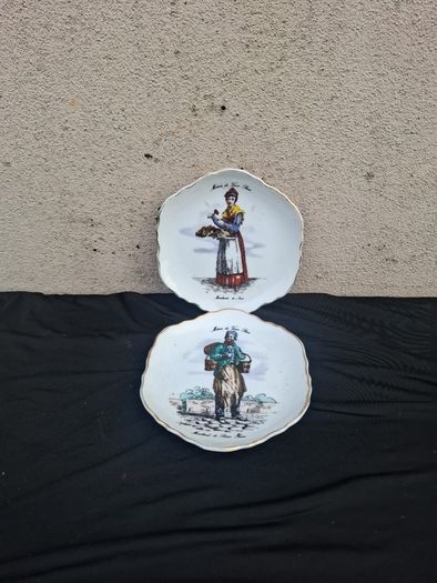 2 old paris works sides plates postage possible
