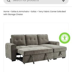 Sofa Bed with Storage Chaise