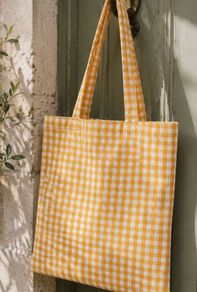Gingham tote bag