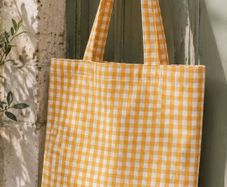 Gingham tote bag
