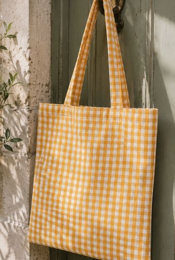 Gingham tote bag