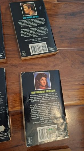 Star Trek Books x9 , from the 90's