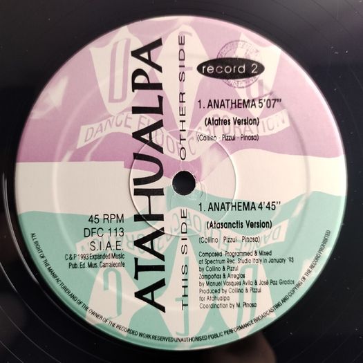 Atahualpa - In Nomine Patris + ANATHEMA! - DFC Records - PROG Trance GEM! Collectable UNPLAYED!