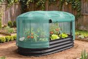 Galvanised Raised Garden Bed Kit with Self Watering System and Mesh Cover, Garden Boxes, 6x3F