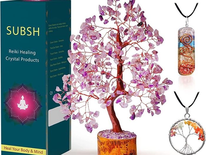 Rose Quartz Crystal - Crystals and Gemstones - Healing Crystals - Bonsai Tree - Money Tree - Tree of Life - Home Decor Accessories - Meditation Accessories (FREE POSTAGE)