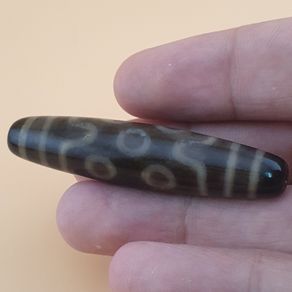 Vintage Himalayan Tibetan 7 Eyes Agate Dzi Bead Amulet