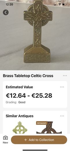Vintage Brass Celtic Cross