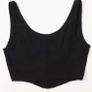 Rib-knit Bustier Crop Top Image 2