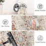 Washable Rugs for Living Room 160x230cm Non-Slip Soft Bedroom Rugs Thin Distressed Carpet Rug Low Profile Floor Rug for Office Bathroom Dinning Room Playroom(Beige) Image 3