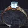 Vintage 9ct Gold London Hallmarked Blue Stone Ring Large Size Image 2