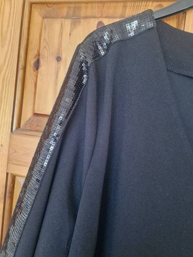 Zizzi black tunic with glitter detail sz 24/26