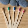 1 Personalized  Kids and adult 100% Bio Degradable Bamboo Toothbrush Handmade Image 2