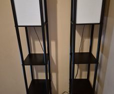 Pair of Modern Shelf Floor Lamps