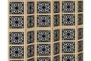 Room Divider 6 Panels Brown and Black Solid Wood Paulownia