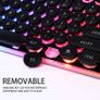 New iMICE AK-700 Retro Punk Backlight Wired USB Gaming Keyboard Black Image 4