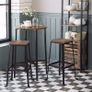 _Bar stools, set of 2 High chairs, with backrest Image 2