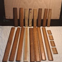 20 Piece Vintage  Engine Divided Rulers
