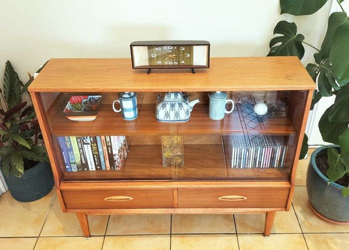 Mid Century Vintage Jentique Bookcase Display Cabinet