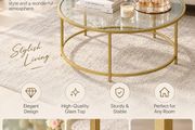Stylish glass round coffee table - FREE P&amp;P