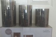 Candle Set/"Pure Decor" Glass Flicketing LED Candle Set (3) .. Reduced