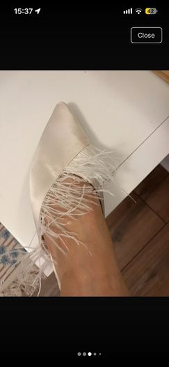 Zara Feathered Mules - Wedding Slipper