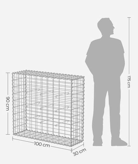 10 x Gabion baskets (100cm x 30cm x 90cm) FREE Delivery