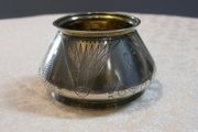 Antique Victorian Hallmarked Silver Cauldron Salt, London 1873, Barnard Family, 41g