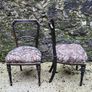 Napoleon 111 pair of ebonised salon chairs Image 2