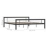 Bed Frame Grey and White Metal 180x200 cm Image 6