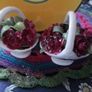 Two Aynsley China Posy Baskets With Roses Image 8
