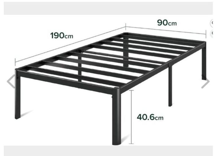Very Sturdy Black Metal Single Bed Frame - Can Deliver