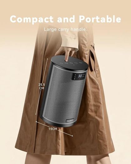 Electric Heater 1500W Space Silent Heaters for Home Low Energy, 4 Modes Portable Ceramic Fan Heater with Thermostat, Overheat & Tip Over Protection, 8H Timer, for Bedroom Indoor Use