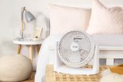 8" high Velocity Plastic Freestanding/Wall Mounted Desk Fan, White